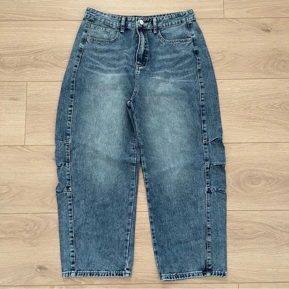 Women's Loose Wide Leg Barrel Style Jeans Size 12